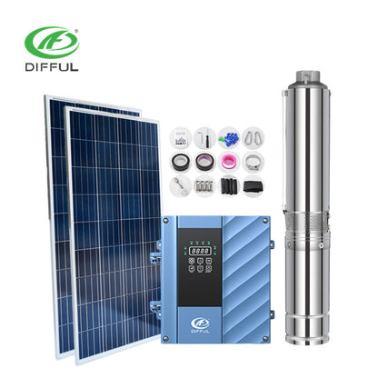 3 Horse Power Solar Water Pump Solar AC DC Hybrid Solar Submersible Pump
