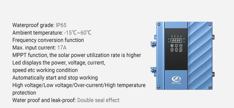 3 Horse Power Solar Water Pump Solar AC DC Hybrid Solar Submersible Pump